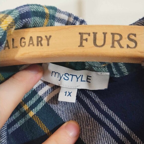 1x my style plaid top lumberjack 100% cotton‎ - Picture 2 of 8